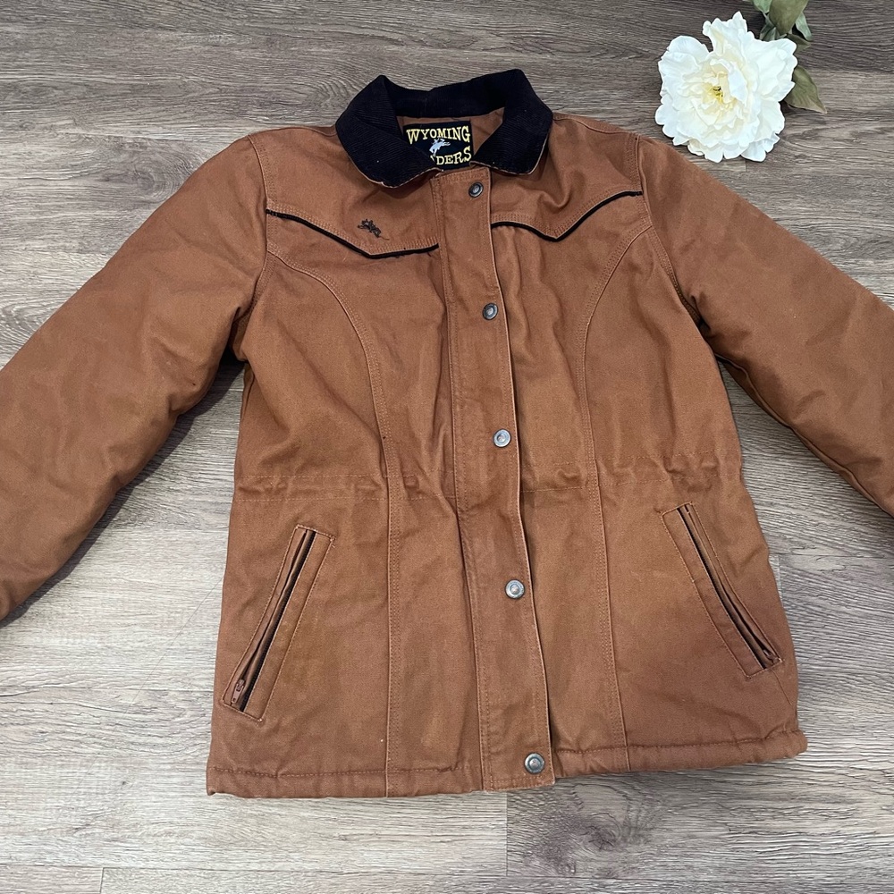 Wyoming Traders Womens Shoshone Zip / Snap Up Canvas Ranch Cowgirl Jacket Small